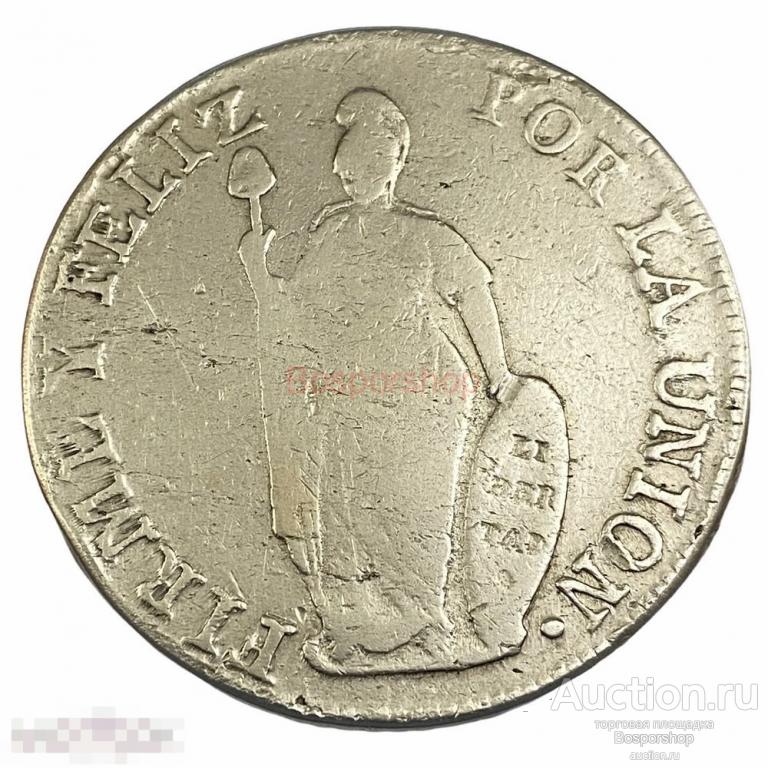 Перу 8 реалов 1838 г. (MB) 