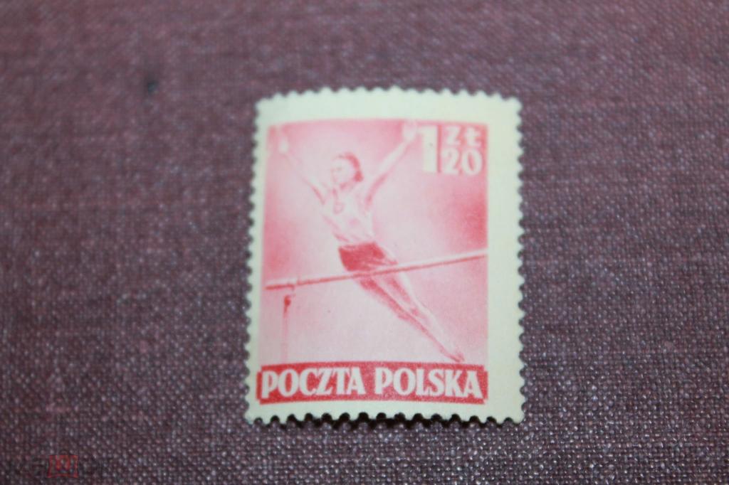 марки Польши 1955 спорт. Mi 753
