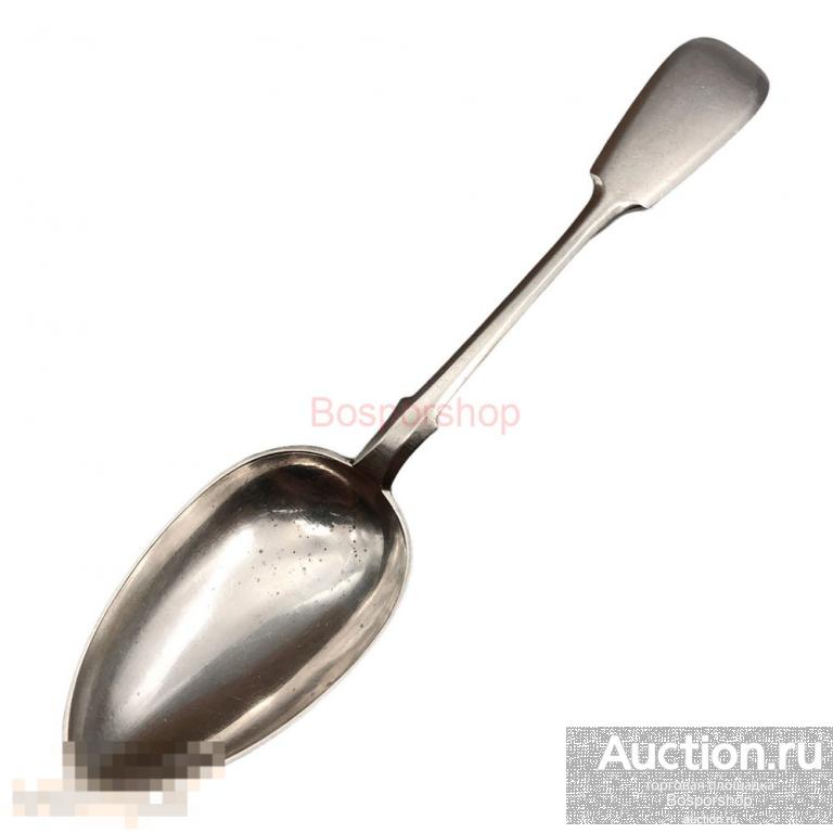 Серебряная столовая ложка, 0.84 проба, 1908-1917 гг., Российская Империя (3) 