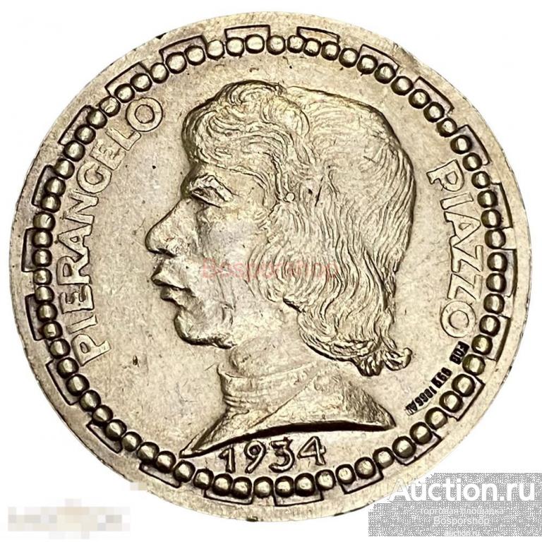 Италия, настольная медаль "Серия Итальянские художники. Пьеранжело Пиацо" 1966 г. 