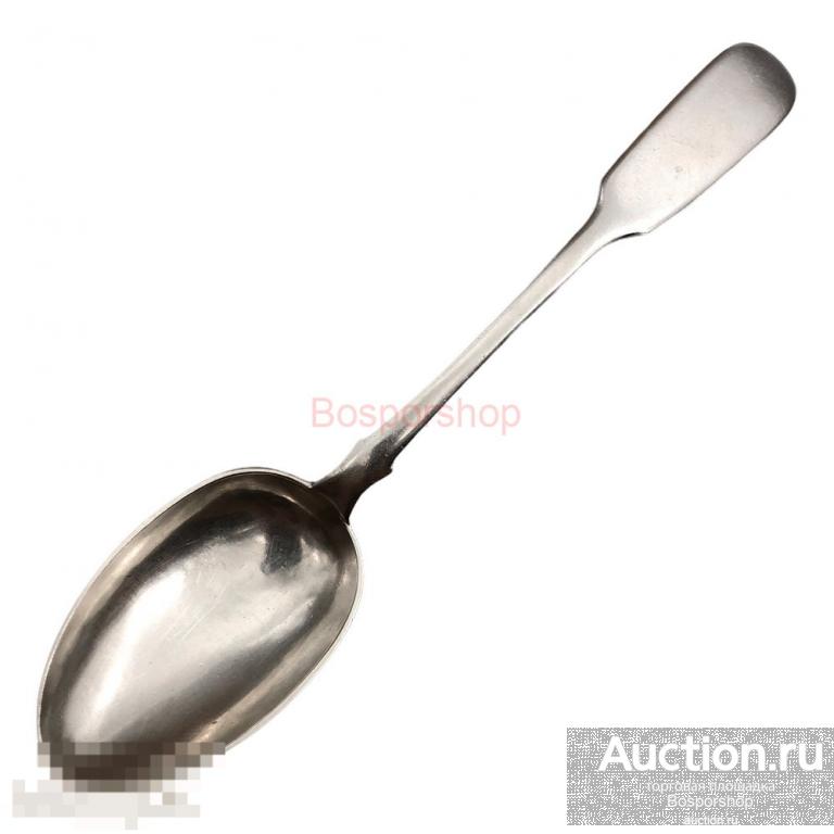 Серебряная столовая ложка, 0.84 проба, 1908-1917 гг., (ШЛ) Российская Империя 