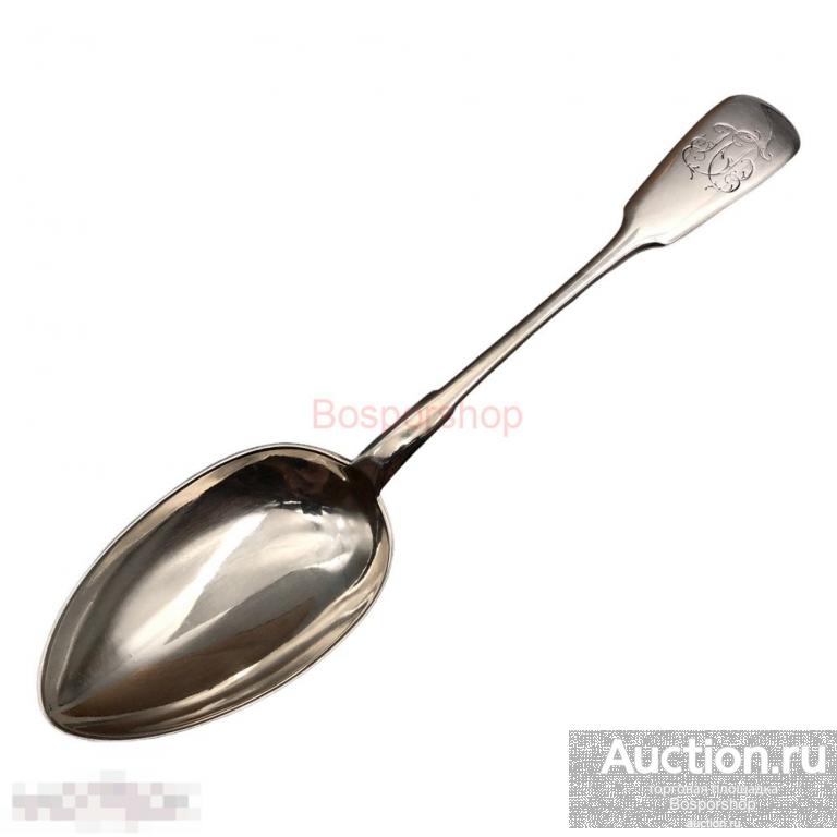 Серебряная столовая ложка, 0.84 проба, 1908-1917 гг., (СЗ) Российская Империя