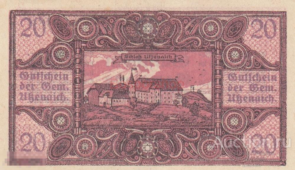 Австрия, Утценайх 20 геллеров 1914-1920 гг. 