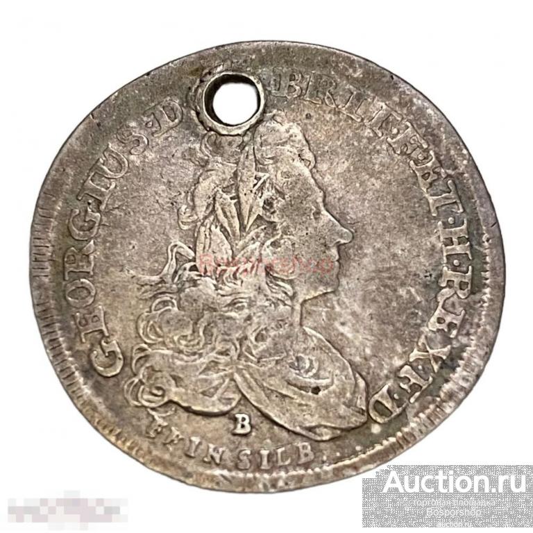 Германия, Брауншвейг-Люнебург-Каленберг-Ганновер 1/6 талера 1724 г. (B) 