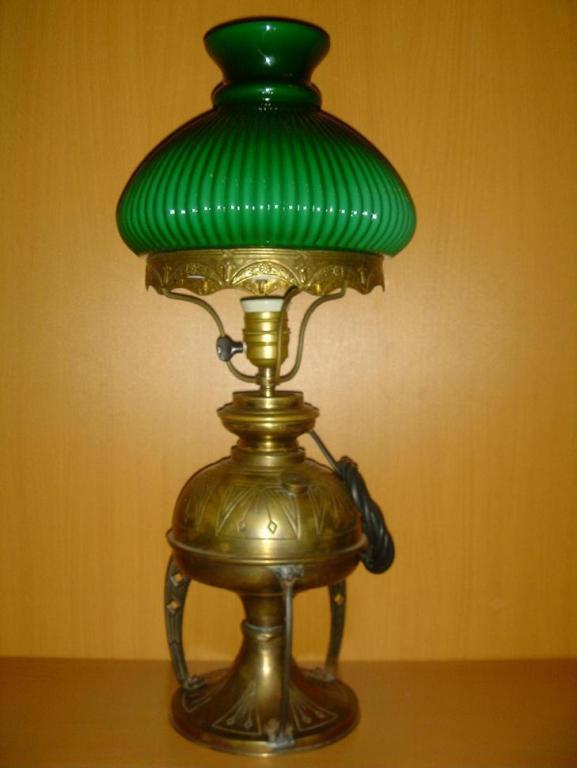 Лампа настольная, электро керосиновая. Артдеко. 20 век