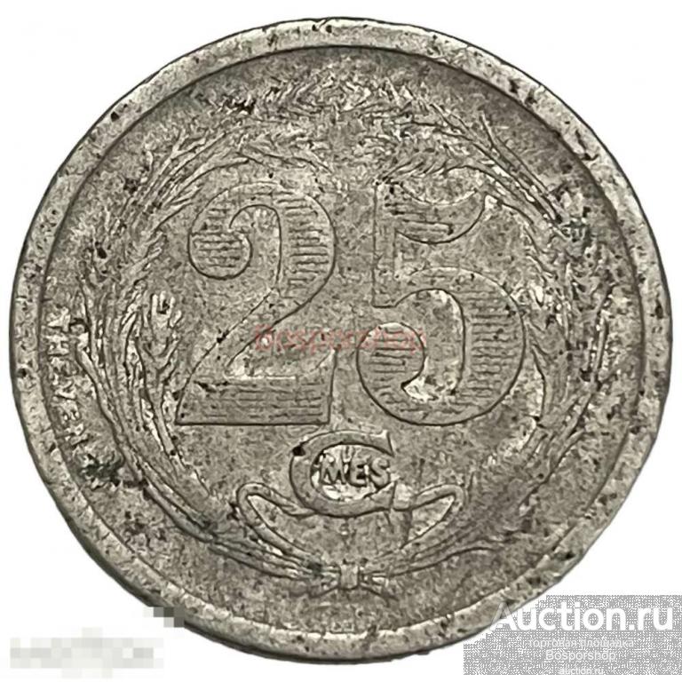 Алжир, Оран токен 25 сантимов 1922 г. (2) 