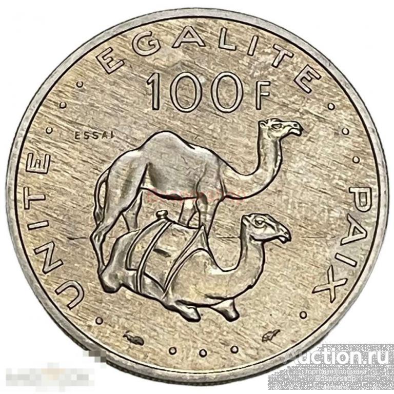 Джибути 100 франков 1977 г. Essai (Проба) (2) 