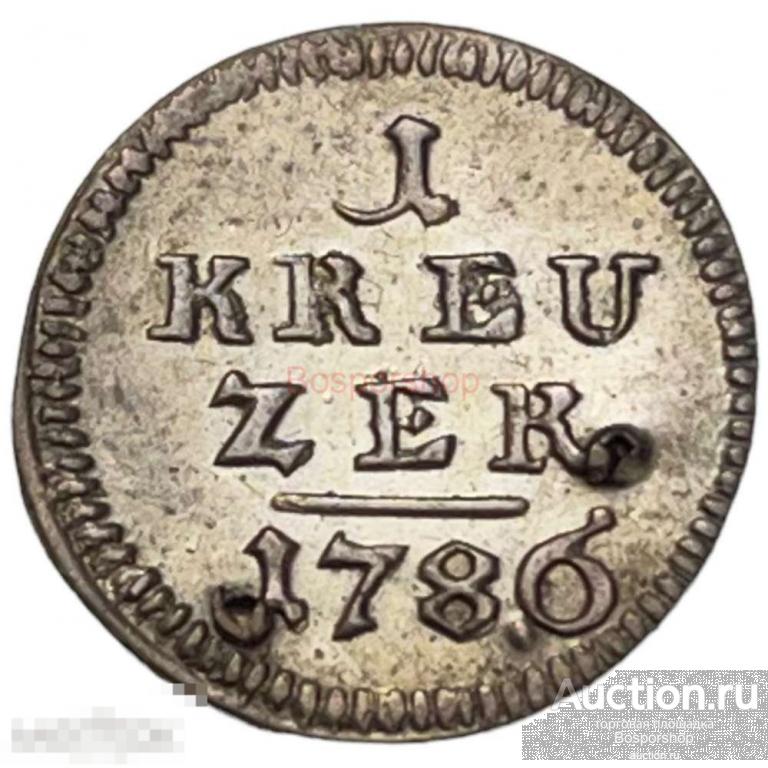 Германия, Нюрнберг 1 крейцер 1786 г. 