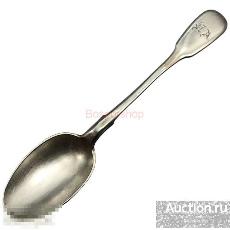 Серебряная чайная ложка, 0.84 проба, 1890 г., (РА) (АР) Российская Империя 