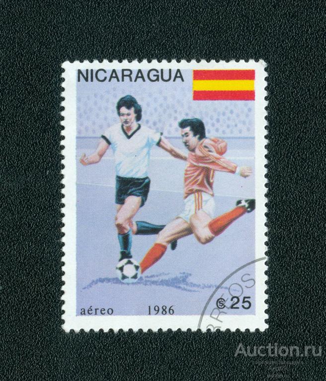 1986 г. Никарагуа - Чемпионат мира по футболу (0778f)