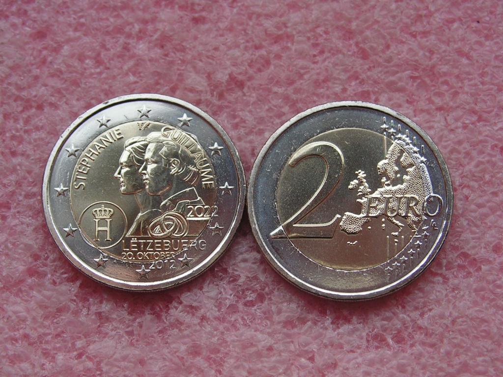 Люксембург 2 евро 2022 свадьба Вильгельма 10 лет unc