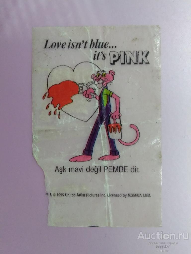 Вкладыш от жевательной резинки Pink Panther Tattoo