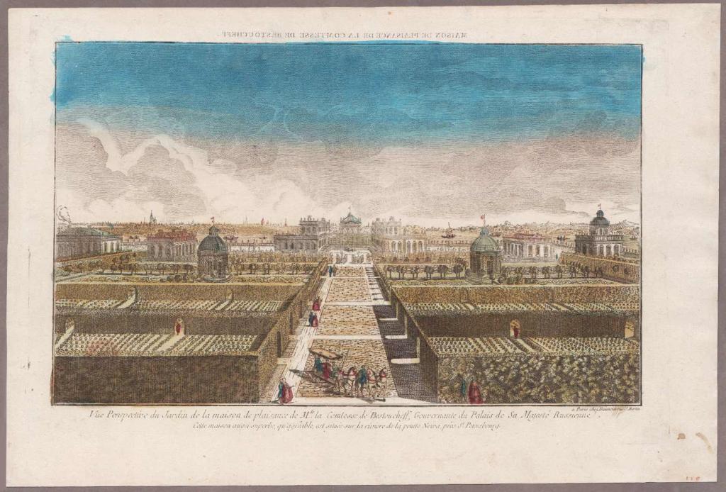 Сад графини Бестужевой в Петербурге, 1770-е гг.