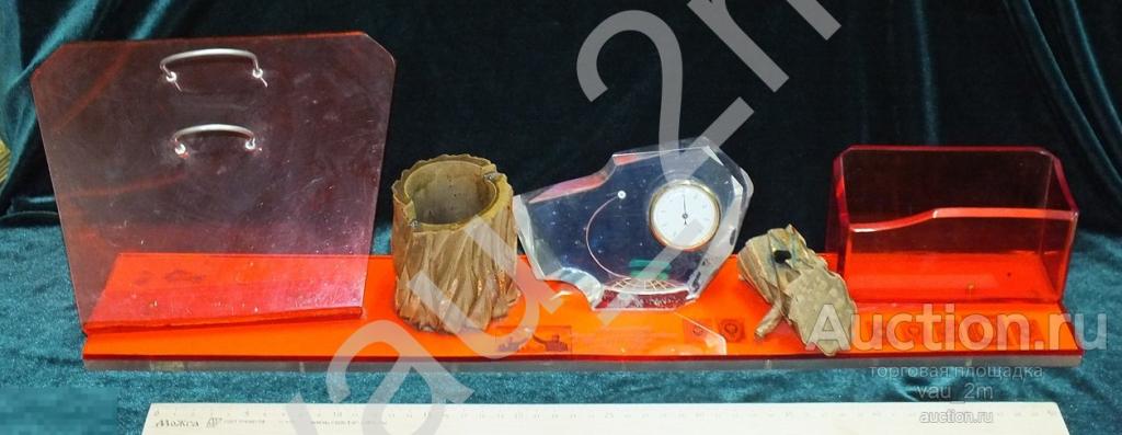 Настольный письменный прибор космонавтика космос агитация пропаганда СССР. Огромный! 1970-е годы 