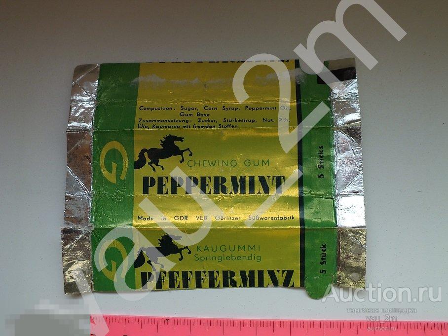 G Pfefferminz пачка этикетка обертка фантик упаковка от жвачки. Редкость! 