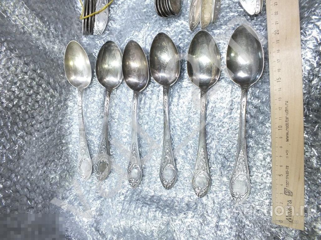 Ложки ложечки мельхиор СССР 6 шесть штук набор 