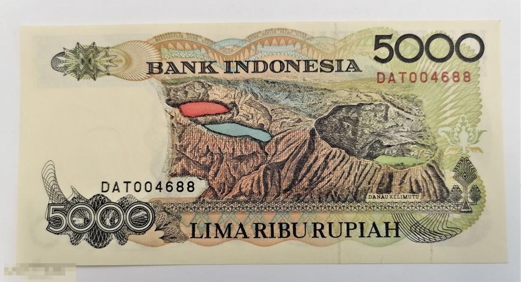 Индонезия 5000 рупий 1992  год UNC Pick 130g 