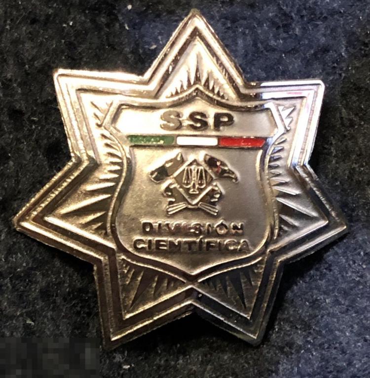 Полицейский значок "division cientifica" Мексика, штаб полиции, отдел 