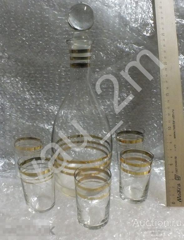 Графин штоф и пять стопок стаканов СССР 