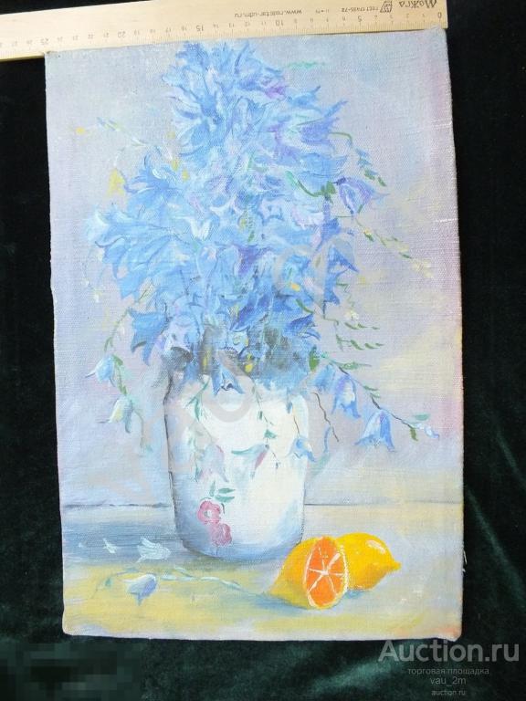 Натюрморт Колокольчики. Авторская живопись 1998 год 