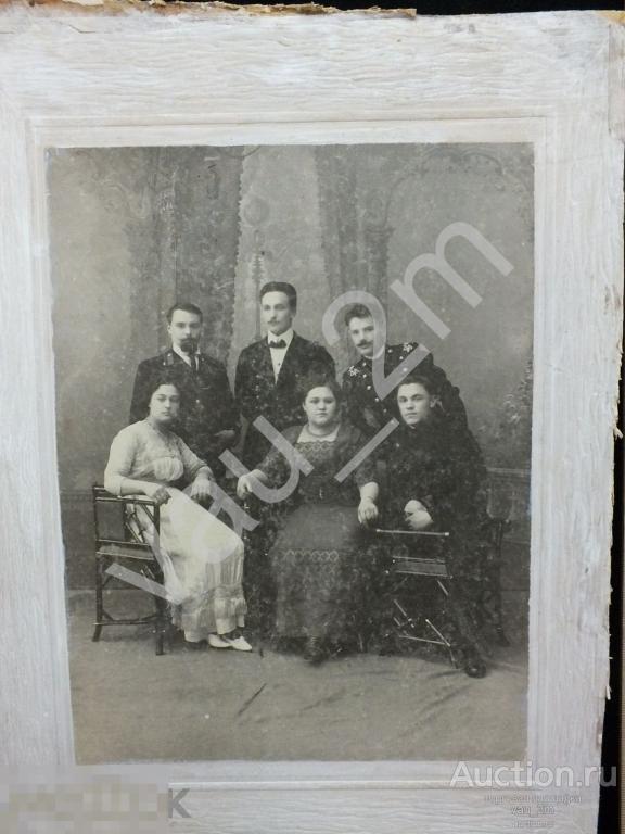 Старинная большая фотография фото студенты служащие дамы дама девушка вензеля форма 
