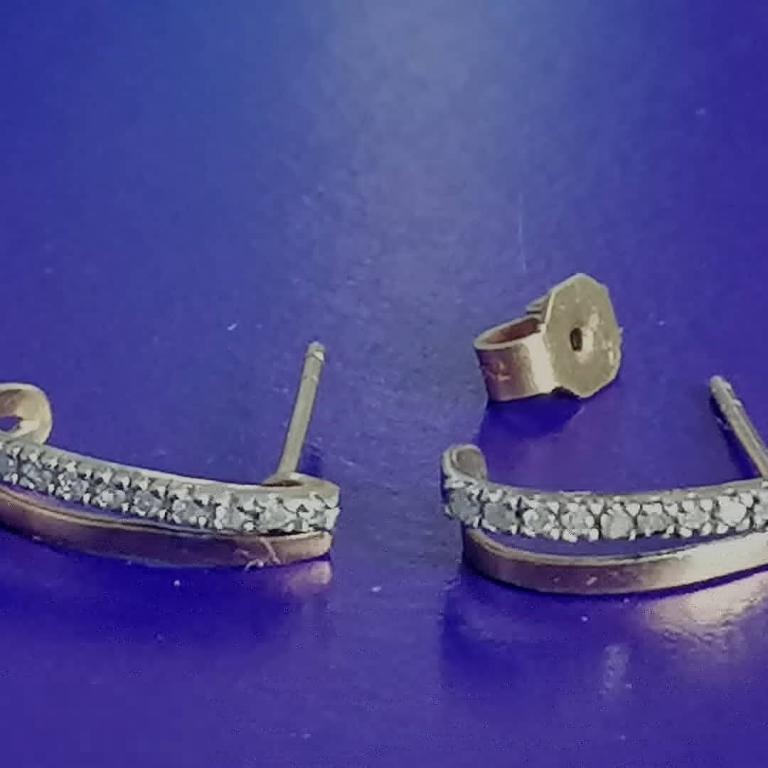 Серьги золото бриллианты Англия антиквариат