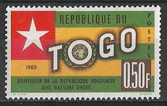 Того 1960 г.  Вхождение Того в состав ООН Флаг *