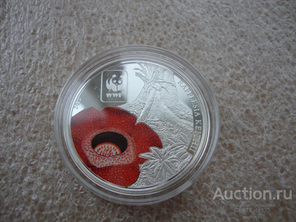 Центральная Африка 100 франков 2015 Раффлезия цветок WWF WWF Фонд охраны дикой природы