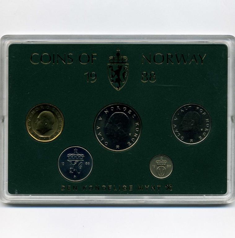 Норвегия Набор из 5 монет 1988