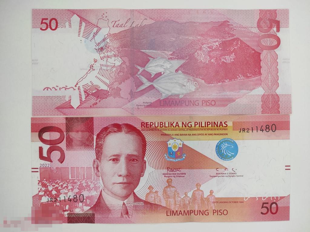 Филиппинское песо. 50 Песо. 100000 Филиппинских песо. Филиппины 20 песо 2022.