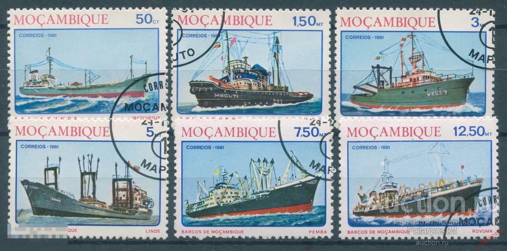 Y85 МОЗАМБИК 1981 853-858 Мозамбикские корабли. Флот 