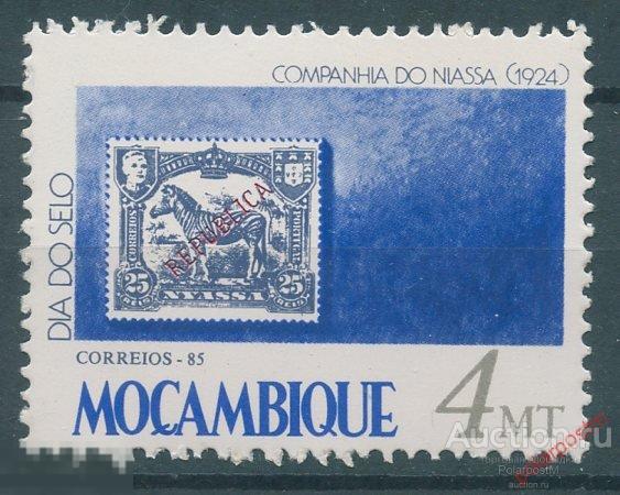 Y85 МОЗАМБИК 1985 1043 День марки. Марки на марках. Фауна. Зебра 