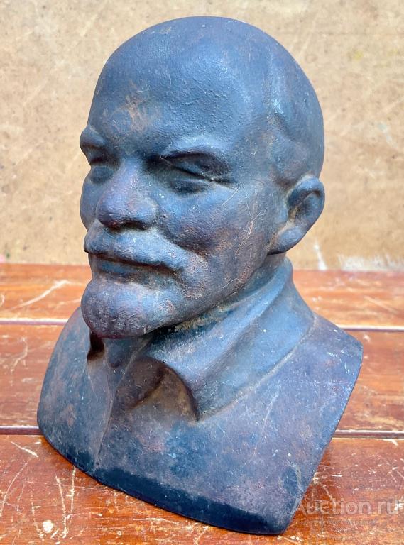 Чугунный бюст Ленин. Куса СССР Винтаж Чугун Литье.