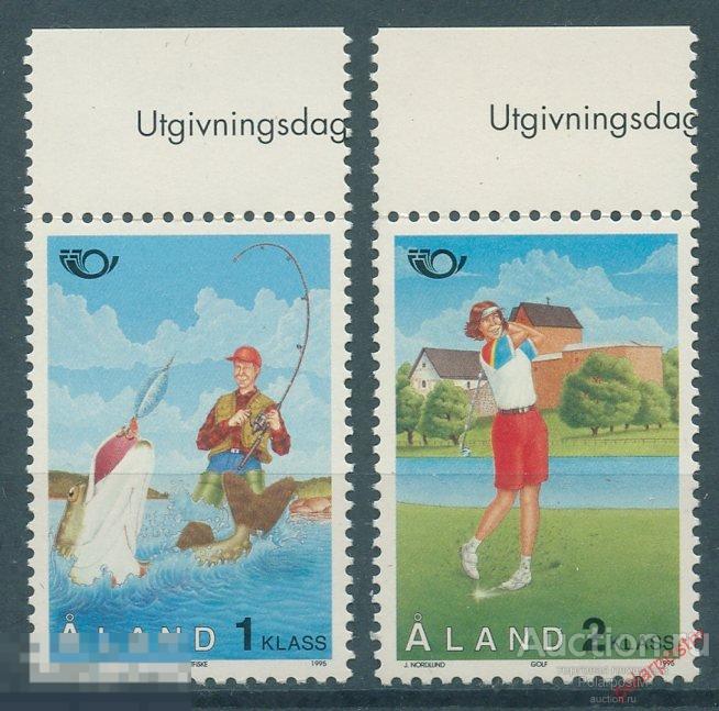 Y85 Аландские острова (АЛАНДЫ) 1995 отдых. Туризм. Гольф. Рыбалка. Рыбы 