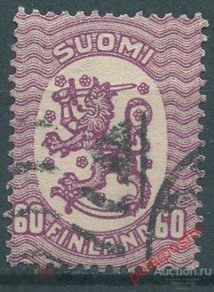Y85 Финляндия 1925 118XA+ Стоящий лев. Герб Независимой Финляндии 