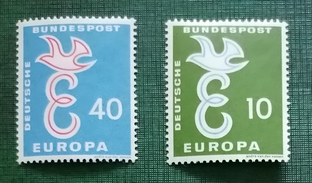 1958 Европейские марки 295 296