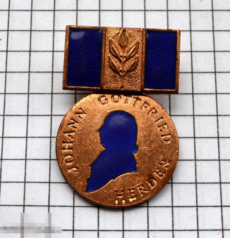 Знак ГДР Германо-Советская дружба HERDER JOHAN GOTTFRIED 1957 тяжелый #К 