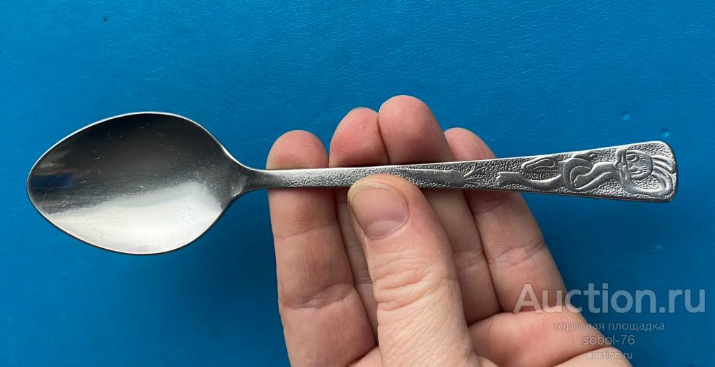 ДЕТСКАЯ ЛОЖКА ЗАЙЧИК заяц нержавейка СССР