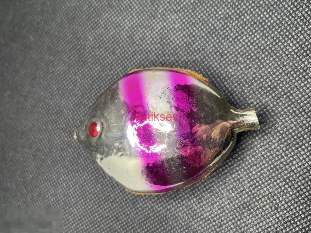 Ёлочная игрушка СССР подвеска Рыбка 