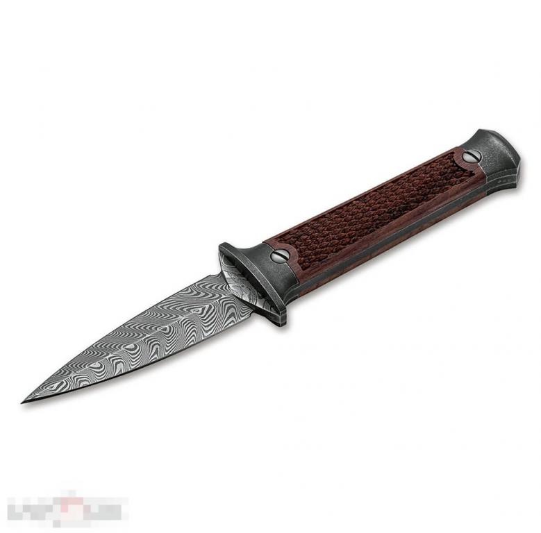 Нож туристический Boker Feststehendes Messer P08 Damast schwarz braun --- Арт. 70829 