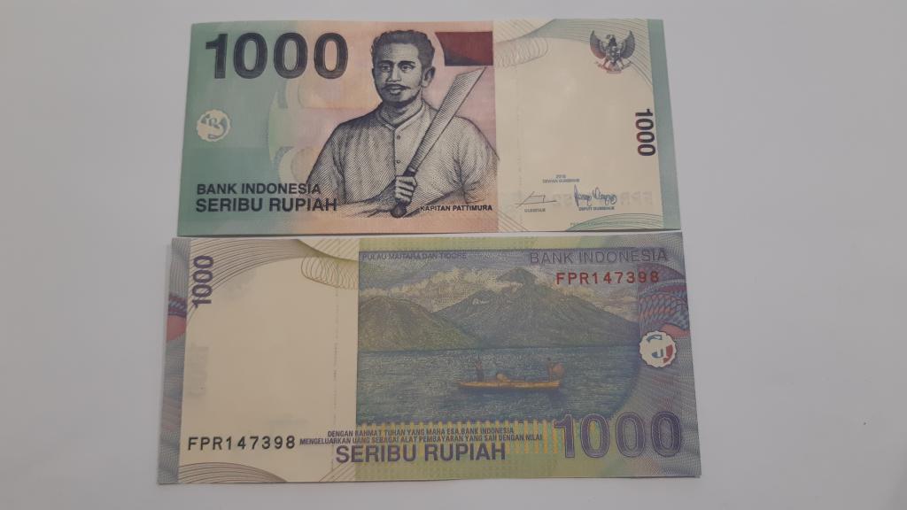 Купюра Банкнота Индонезия 1000 рупий 2016 Ф102 Пресс UNC ОПТ БАНКНОТ