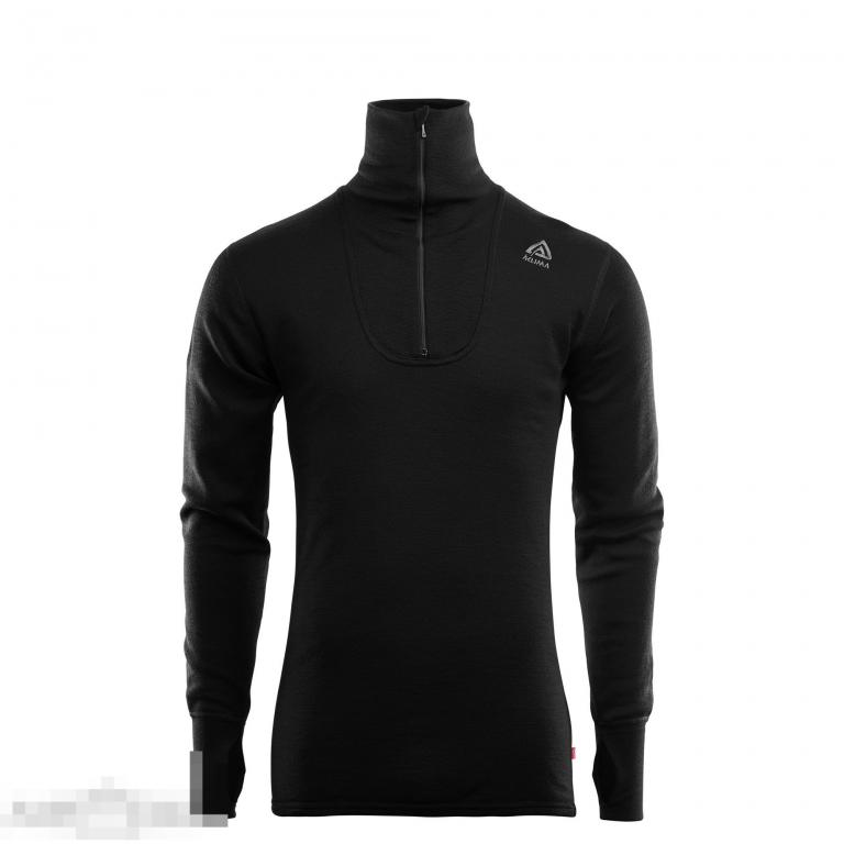 Пуловер Aclima Pullover DoubleWool Polo Zip jet black /// Размер: L --- Арт. 40596 