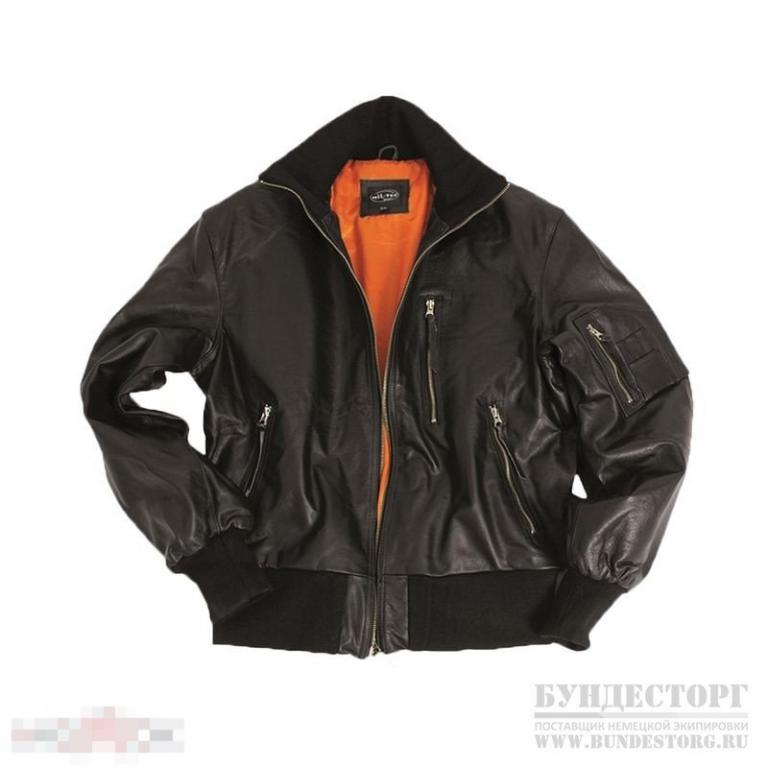 Куртка пилота Бундесвера, кожаная, цвет черный /// Размер: S --- Арт. 11301 