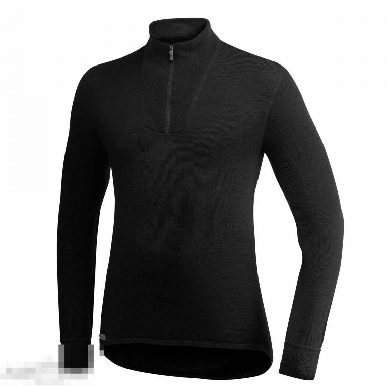 Водолазка на молнии Woolpower Zip Turtleneck 400 black /// Размер: XXL --- Арт. 67170 