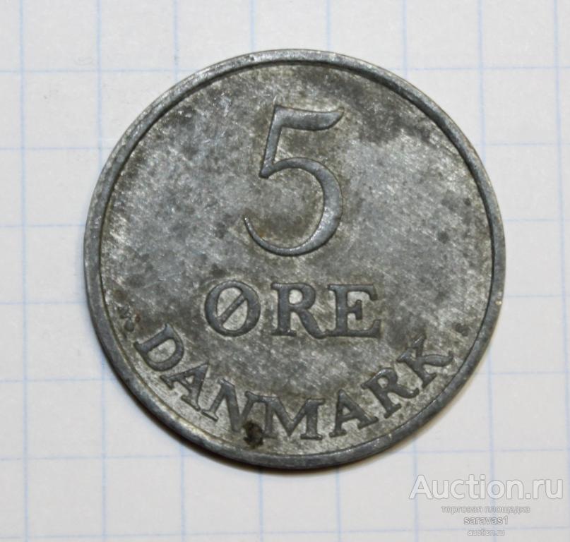 Дания 5 эре 1955 км#843.