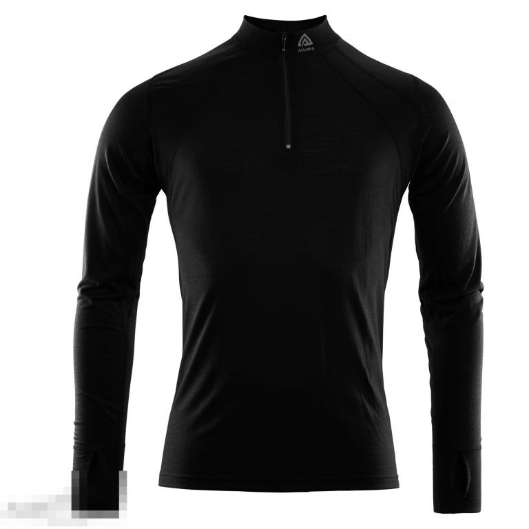 Пуловер Aclima Pullover LightWool Zip Shirt jet black /// Размер: L --- Арт. 40572 