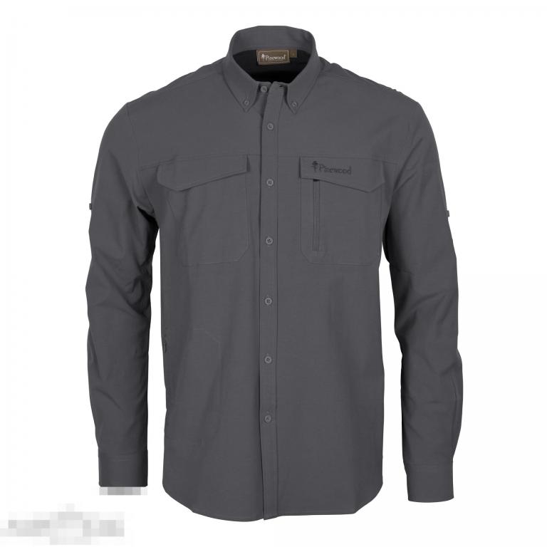 Рубашка Pinewood Shirt Everyday Travel L/S ash grey /// Размер: XL --- Арт. 61642 