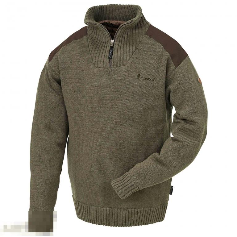 Свитер Pinewood New Stormy Troyer Sweater brown melange /// Размер: S --- Арт. 61273 