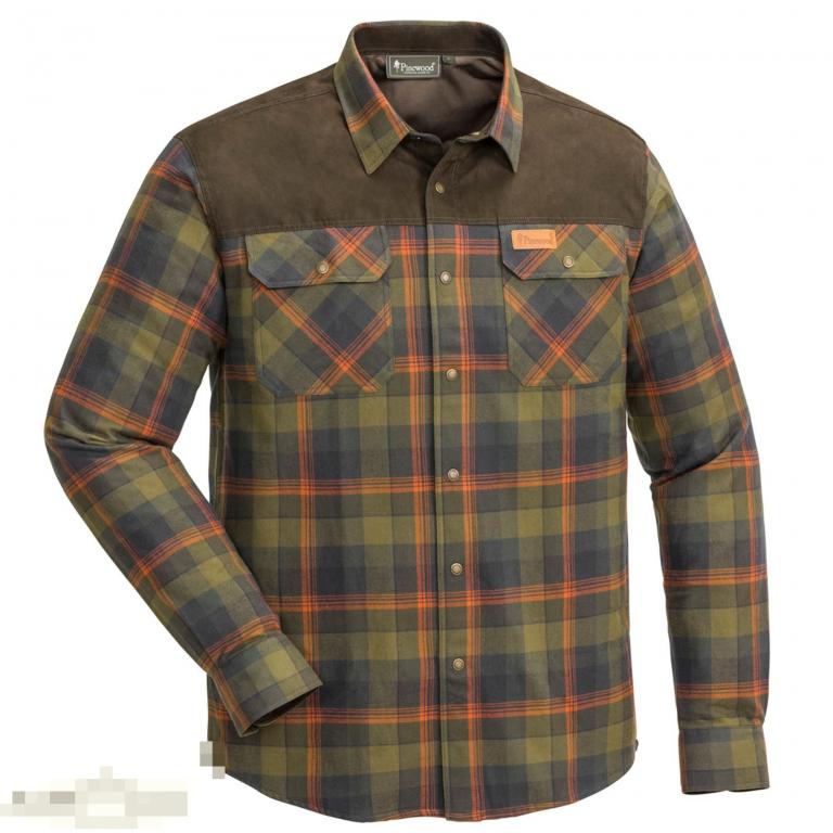 Рубашка Pinewood Douglas Shirt olive-terracotta /// Размер: XXL --- Арт. 61278 