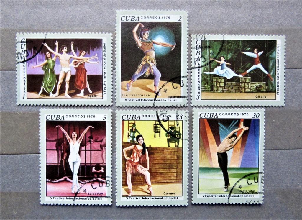 Куба 1976 г. Балет. 6мар. полн.сер.гаш.